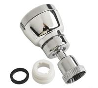 Rallonge de robinet de type pivotant avec 3 modes d'eau, y compris douche à impulsion et débit pour une meilleure couverture de la zone d'évier (courte)