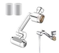 Rallonge de robinet d'évier - Filtre à eau intégré à 4 niveaux - Rallonge de robinet de cuisine rotative - Pour maison, dortoir, appartement loué, salle de douche, nettoyage du visage et