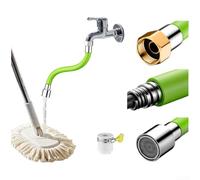 Rallonge de robinet en acier inoxydable 25 cm pour évier de cuisine (tout | 25 cm de longueur, corps en acier inoxydable, résistant à la rouille, s'adapte aux éviers standard, direction facile de l'eau