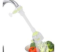 Rallonge de Robinet, Extension Pivotante 360° Anti-Éclaboussures avec 2 Modes de Jet 18cm ABS pour Évier de Cuisine Familiale