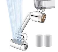 Rallonge de robinet pivotante | Jet d'eau réglable pour lavage du visage | Rallonge de robinet de cuisine rotative | Pour la maison, le dortoir, l'appartement loué, la salle de douche, le nettoyage du