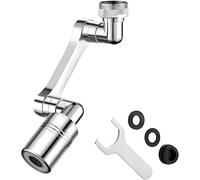 Rallonge de robinet - Rallonge de robinet d'évier de cuisine - En acier inoxydable - Pivote à 1080° - 2 modèles de bec - Adaptateur de robinet résistant aux éclaboussures