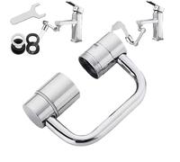 Rallonge De Robinet Rotatif,1080° Rotatable Faucet Aerator Extension,1080° Robinet Extensible Rotatif,Rallonge De Pulvérisateur D'évier Multidirectionnel Avec 2 Modèles-a