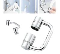 Rallonge de robinet rotative à 1080 ° FlexiFlows, tuyau d'extension de robinet rotatif pour évier de salle de bain, rallonge de bec de robinet rotatif multifonctionnel tout en cuivre (1PCS)