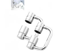 Rallonge de robinet rotative à 1080°modes de sortie d'eau réglables extension d'aérateur de robinet rotatif, pour évier de cuisine et de salle de bain, extension de filtre anti-éclaboussures rotatif