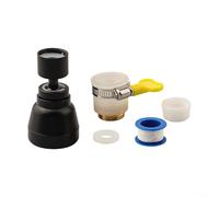 Rallonge de robinet rotative à 360° avec pulvérisation à 3 modes et buse d'économie d'eau pour éviers de cuisine - Construction en acier inoxydable et ABS, compatible avec Stan(S)