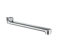Rallonge de robinet rotative en acier inoxydable pour eau froide simple, tuyau de 30 cm de long pour nettoyage de balcon et remplissage de seau à serpillère, argenté (30 cm)