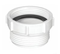 Rallonge de siphon de 3,8 cm à 3,8 cm - Adaptateur de filetage pour baignoire, douche, évier de cuisine, plomberie - Matériau PP blanc - Connexion flexible