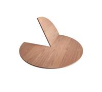 Rallonge de Table, Grand Plateau Rond Pliable - 180 cm, Noyer, Conception Peu encombrante, Table temporaire Portable, Rangement Facile, rallonge Pliable en Quatre Parties, idéale pour Les év