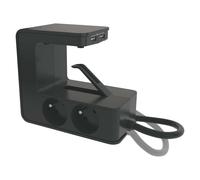 Rallonge de table Legrand 4 prises avec USB A 1,5 m max. 16 A noir