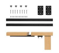 Rallonge de Table Relaxdays, 60 cm, rallonge à 2 Bras, Fixation de Table 80 kg, Extensible, métal, Noir