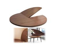 Rallonge De Table Ronde Rallonge De Table Ronde Pliable en 4 Parties Surface De Table Extensible, Pliable Et Réglable Idéale for La Salle À Manger, La Cuisine Et Les Petits Espaces De Vie(D,120cm/48)