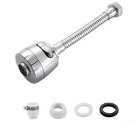 Rallonge de tête de robinet de cuisine avec dispositif moussant de précision pour fournir un débit d'eau doux et réduire les éclaboussures (19 cm + adaptateur)