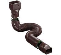 Rallonge de tuyau de descente avec mécanisme de traction extensible et configuration S-Bend pour une gestion constante de l'eau de ruissellement (marron)