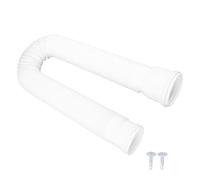 Rallonge de tuyau de descente de gouttière - Flexible et extensible - En polyéthylène - Extensible - Pour gouttières - Kit de raccordement circulaire pour la plupart des tuyaux de descente (blanc)
