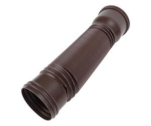 Rallonge de tuyau de descente de gouttière - Flexible et extensible - En polyéthylène - Pour villa en plein air - Rond (marron)