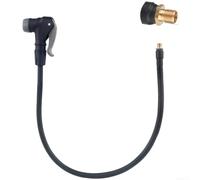 Rallonge de tuyau de pompe à vélo compatible avec les valves Presta et avec connecteurs en caoutchouc Epdm et laiton pour un gonflage facile des pneus, noir, 30 cm Taille (50 cm)