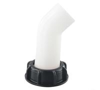 Rallonge de tuyau de vidange de 5,1 cm pour réservoir d'eau IBC 1000L avec bouchon de buse, bouchon de robinet, bouchon noir, diamètre intérieur 60 mm, bouche blanche, filetage extérieur 45 mm