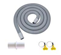 Rallonge de Tuyau de Vidange pour Lave-Linge, Tuyau de Lave-Vaisselle, Kit Universel de Tuyau de Vidange Avec 1 Raccord de Tuyau et 2 Colliers de Serrage (2 M)