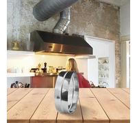 Rallonge de tuyau d'échappement de chaudière murale en acier inoxydable pour une connexion sûre et stable dans différents systèmes de poêle et de cheminée (collier de serrage 175-195)