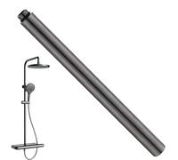 Rallonge de tuyau en acier inoxydable de 30 cm - Extension de pommeau de douche ronde | Extension de douche | Tube d'extension de douche | Extensible en hauteur | Connecteur facile à installer pour