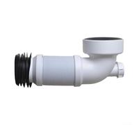 Rallonge de tuyau flexible pour cuvette de toilette de 110 mm, raccord de tuyau d'évacuation flexible avec adaptateur push-fit, tuyau de raccordement d'égout incurvé pour plomberie de salle de bain