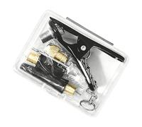 Rallonge de valves de vélo plaquées avec chaîne et anneaux pour un rangement facile et une installation rapide - Adaptateur de pompe à air pour pneus avec construction en métal et rondelle