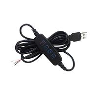 Rallonge de variateur LED DC5V, port USB, câble d ' alimentation, contrôleurs de gradation pour lumière LED et ruban, rallonge de variateur de lumière avec adaptateur pour interrupteurs marche / arrêt