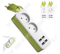 Rallonge de voyage - TD® - Prise universelle - 4 ports USB - Design compact - 1,5 m