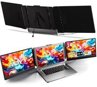 Rallonge d'écran pour ordinateur portable de 14" 1080p - Fixation FHD - Compatible avec Windows Mac Dex Chrome - Travail de voyage - Convient aux ordinateurs portables de 13 à 17"