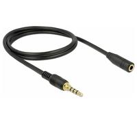 Rallonge Delock 85629 audio [1x Jack mâle 3.5 mm - 1x Jack femelle 3.5 mm] 1 m noir