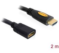 Delock rallonge High Speed HDMI Ethernet Type-A mâle vers femelle 2m