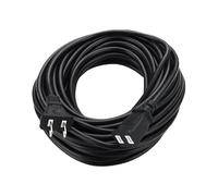 Rallonge d'extérieur noire multifonction à 2 broches | Câble d'extension pour appareils électroménagers extérieurs, câble flexible résistant au froid pour jardin, pelouse, patio