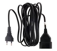 Rallonge domestique 10m - 1380W 6A - noir - Zenitech