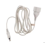 Zenitech - Prolongateur qualité HO3VVH2F 2x 0,75mm² prise 6A - Blanc 5m Blanc G