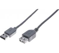 Rallonge éco USB 2.0 A / A grise - 0,6 m