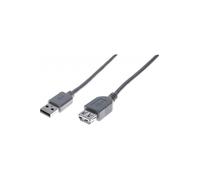 Rallonge Éco. Usb 2.0 Type A /A Male/Femelle Gris De 1 Mètre