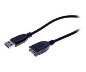 Rallonge éco USB 3.0 type A / A noire - 1,0 m