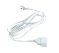 Rallonge économique Blanche 2 x 0,75 mm, idéale pour des connexions électriques sûres et fiables dans Les installations domestiques et commerciales.