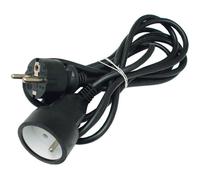 Rallonge électrique 2P+T 3G1.5 protection enfant 1.80m noir