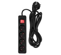 Rallonge électrique 3 m, 3 x 1,5 mm², 4 GHz, noire, interrupteur marche/arrêt
