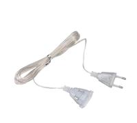 Rallonge Électrique 3 M - Câble Fin, Fiche Transparente | Accessoire Universel avec 2 Broches, 220V, Rallonges Lumineuses, Guirlandes, Lampes, Arbre De Noël, Décoration De La Maison, Bureau, Pratique