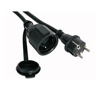 Rallonge électrique - 3G2.5 - 5m - Caoutchouc - Sécurité enfants - Noir