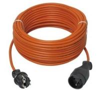 Electraline 20857047F Rallonge Prolongateur Jardín Câble 20 mt avec clapet - section 3G1,5 mm² - Orange