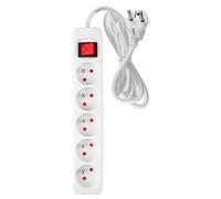 Rallonge électrique 5 m, 3 x 1,5 mm², 5 GHz, blanche, interrupteur marche/arrêt