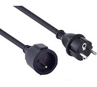 Rallonge Electrique 5m Noir Pack de 2