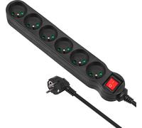 Maclean MCE225 Bloc multiprise 6 prises avec interrupteur terre cordon 1,5m avec protection enfant 2300W