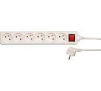Rallonge électrique 6 prises avec terre 3 m avec interrupteur 72531 VOREL