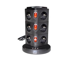 Rallonge électrique AS-Schwabe 18222; 3 USB; 5W; IP20