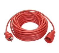 as-Schwabe 51153 Rallonge électrique avec câble PVC H05VV-F 3G1,5 15 m, protection IP20 Rouge